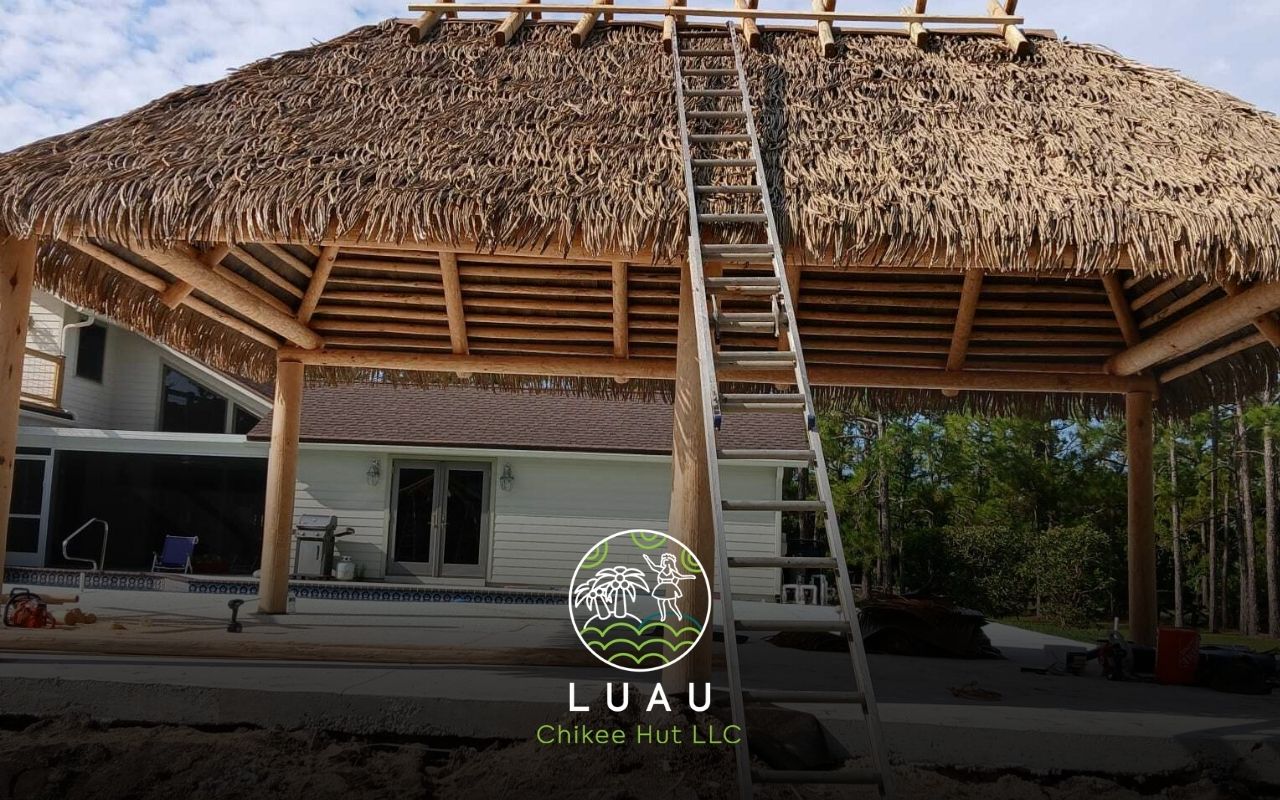 Premium materials for rethatching palm thatch roofs