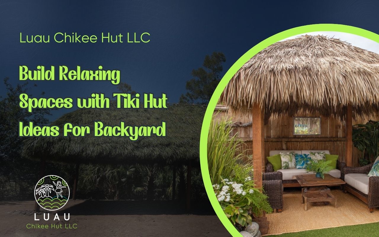 Cozy Tiki Hut Ideas for Backyard with a small seating layout in a compact patio space